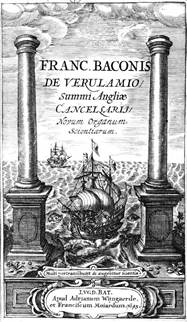 Frontispicio de Novum Organon (1645).