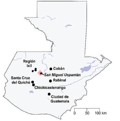 Guatemala y ciudades mencionadas en el texto